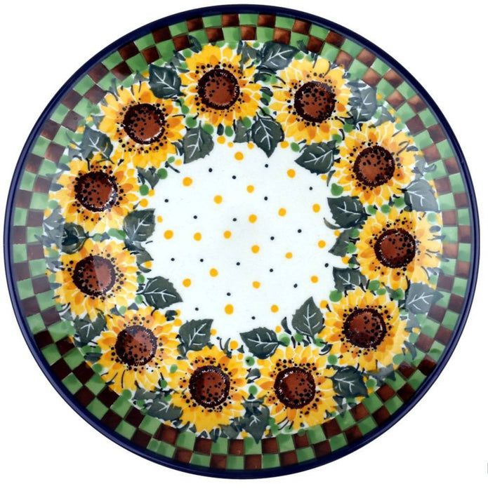 Dinner Plate Checkered Sunflowers Signature